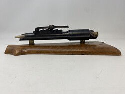 Moszin-Nagant orosz cári mesterlövész puska szemléltető metszete puskatus talapzaton RZ