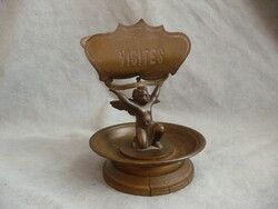 Antik névjegytartó angyal figura francia asztali angyalos névjegykártyatartó szobor angyalkás dísz