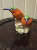 Herendi madár pár zöld