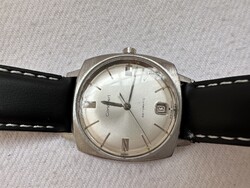 Swiss Cortébert automata 286.003 karóra 33 mm acél tok, szép, gyűjtői db