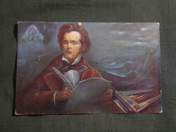 Képeslap,híres emberek,Franz Schubert zeneszerző,1917-