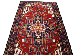 HERIZ - 220x110 - eredeti kézi csomózású gyapjú perzsaszőnyeg - szép állapot - prémium iráni szőnyeg