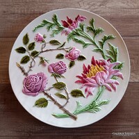 Antik Schütz virágos falidísz