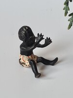 Antik bécsi bronz miniatűr fekete kisfiú gyűjtői darab Vienna 1800/1900