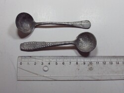 Retro alu alumínium fűszer, só, cukor szedő kanál - 2 db