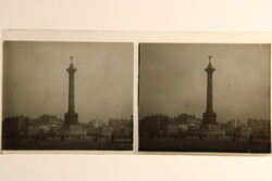 Antik sztereó üvegpozitiv - Párizs, Concorde tér - 1900-as évek eleje /PV/