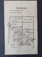 1865 Osztrák–Magyar Hivatali Iratátvételi Elismervény – k.k. Registratúra