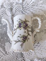 Antik Szecessziós Ibolyás Porcelán Kanna Ritka „PL/S” Forma