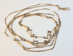 Antik, vastagon aranyozott extra hosszú zsebóralánc