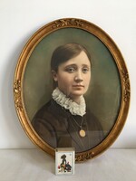 Női portré-pasztellportré-Fanny Hjelm(1858-1944)