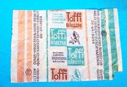 1950'S VINTAGE - TOFFI MLECZNE (tejes toffee) CUKORKAPAPÍR CSOMAGOLÁS KARGOWA POLAND