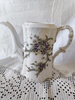 Antik Szecessziós Ibolyás Porcelán Kanna Ritka „PL/S” Forma