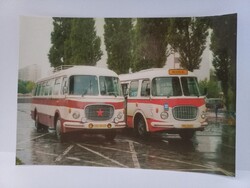 Régi képeslap  Skoda 706 buszok  Pozsonyban  postatiszta