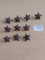 MN 10 DB 20 mm 5 ÁGÚ TISZTI, FŐTISZTI BARNA CSILLAG 60-70 ÉVEKTÖL  1500.