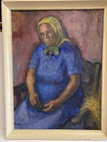 Gráber Margit ( 1895 - 1993 ) . Öregasszony .