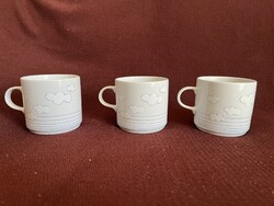 3db felhő mintás Alföldi porcelán bögre
