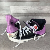 Lee Cooper fekete-lila tornacipő 40