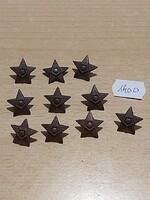 MN 10 DB 20 mm 5 ÁGÚ TISZTI, FŐTISZTI BARNA CSILLAG 60-70 ÉVEKTÖL 1400.