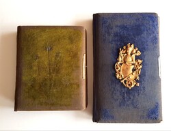 Antik Fotóalbum 2db keményhátú vizitkártya fotókhoz