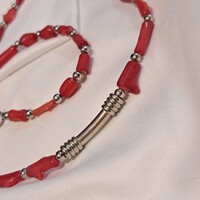 Ezüstözött Korall nyaklánc