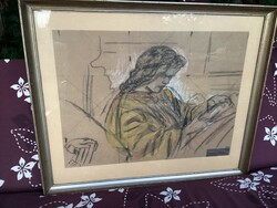 Székely Bertalan ( 1835 - 1910 ) Freskó terv részlet .