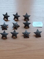 MN 10 DB 20 mm 5 ÁGÚ TISZTI, FŐTISZTI BARNA CSILLAG 60-70 ÉVEKTÖL 1377.