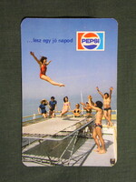 Kártyanaptár,PEPSI üdítőital,Pécs sörgyár,sörfőzde,1982,  (1)