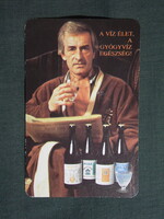 Kártyanaptár,Mira,Igmándi gyógyvíz,VIKUV gyógy és ásványvíz üzem,férfi modell,1982,  (1)