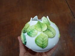 Herendi rendkívül ritka madaras kaspó, váza