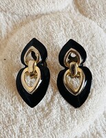 Vintage fekete arany ‘ kopogtató ‘ klipsz