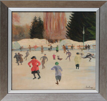 Szirt Oszkár: Korcsolyázók, 1914