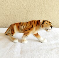 Royal Dux porcelán tigris figura