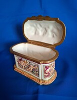Antik Capodimonte ékszerdoboz! 1860!
