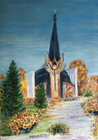 Natália Hepp: Szent István Church in Szazhalombatta (the plans of the church were prepared by Imre Makovecz)