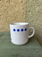 Retro kakaós Zsolnay  pöttyös falusi paraszti bögre ,nosztalgia