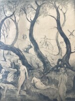 Georg Mayer - Márton - Don Quijote ( rézkarc )