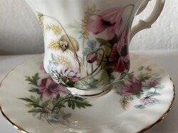 Royal Albert Harvest Poppy kávés csésze +alj, Nagyon Ritka!