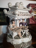 Barokk stílus porcelán éjjeli lámpa