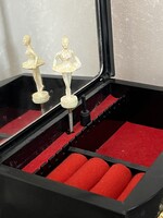 Tajvani balerinás műanyag zenélő ékszerdoboz zenedoboz tulipánokkal díszítve ( Video! )