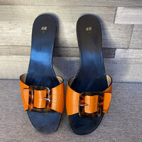 H&M barna csatos papucs 41