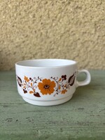 Alföldi retro  teáscsésze ritka virágos bögre falusi paraszti gyűjtői nosztalgia darab
