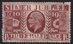 Anglia1935 Ezüst Jubileum V. György király uralkodásának 25. évfordulója 1 1/2P Régi Bélyeg