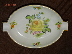 HERENDI PORCELÁN SÁRGA RÓZSÁS HAMUZÓ TÁLKA RITKA !!! HIBÁTLAN !!!