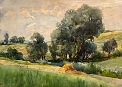 Lyka Döméné Podmaniczky Elma (1881-1963) bárónő: Patak mentén, 1929  /számlát adunk hozzá/