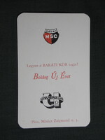 Kártyanaptár,Pécs,PMSC labdarúgás foci baráti kör,1983,  (1)