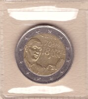 Franciaország 2 euró, 2010 - De Gaulle tábornok Felhívása - Emlékérme