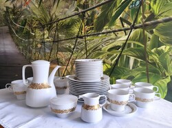 Rosenthal Studio-Line „Modulation” porcelán kávés- és süteményes készlet, Németország 1970s, 39db.