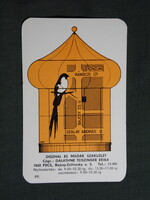 Kártyanaptár,Daláthné Teiszinger Erika,díszhal madár üzlet,Pécs,grafikai,1983,  (1)
