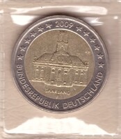 Németország 2 euró, 2009 - A Ludwig Templom, Saarbrücken, Saar-vidék, F - Emlékérme
