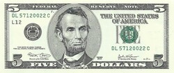 5 dollár 2003 "F" USA amerikai UNC